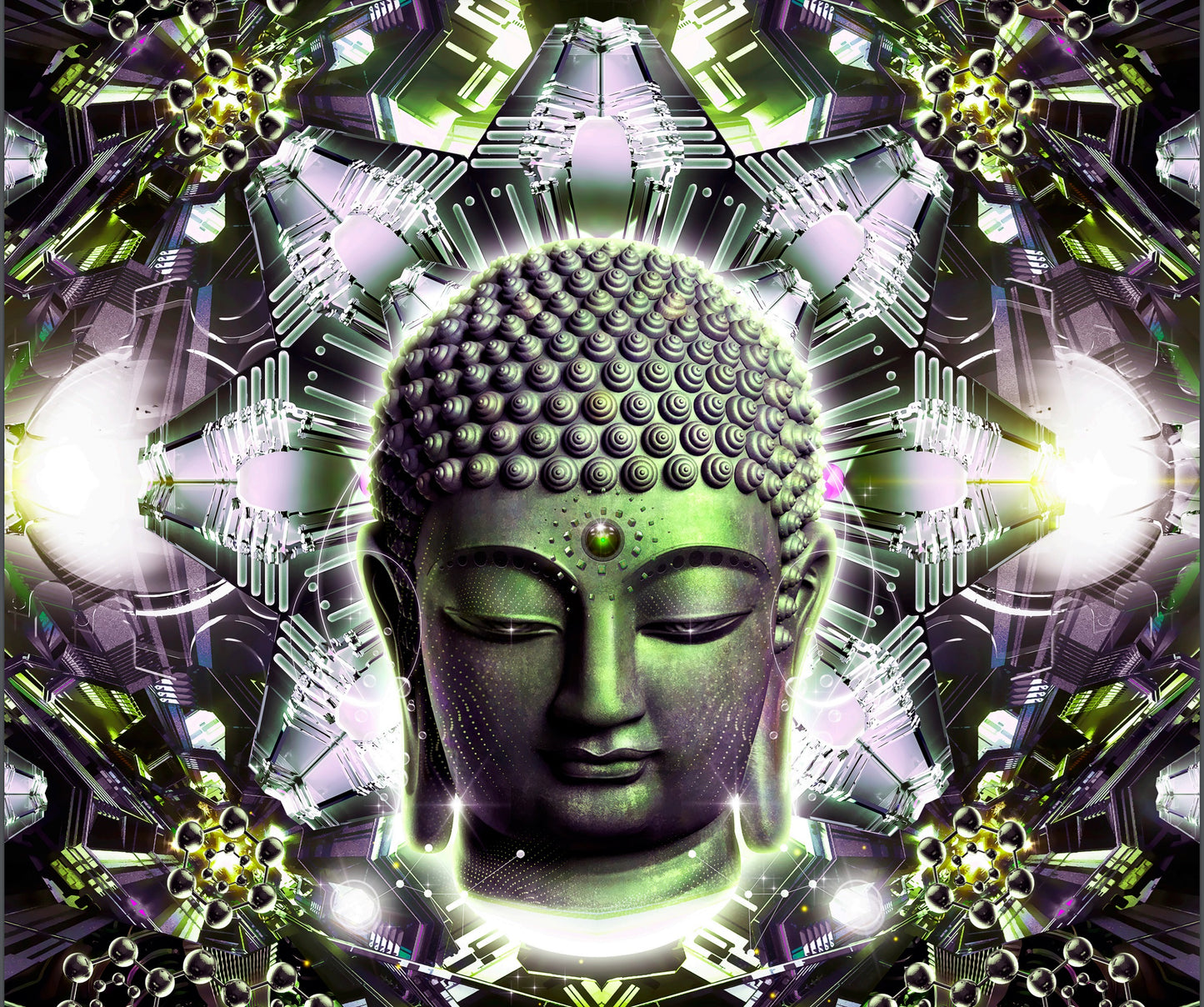 Blanket - Buddha Head Purple - Large
